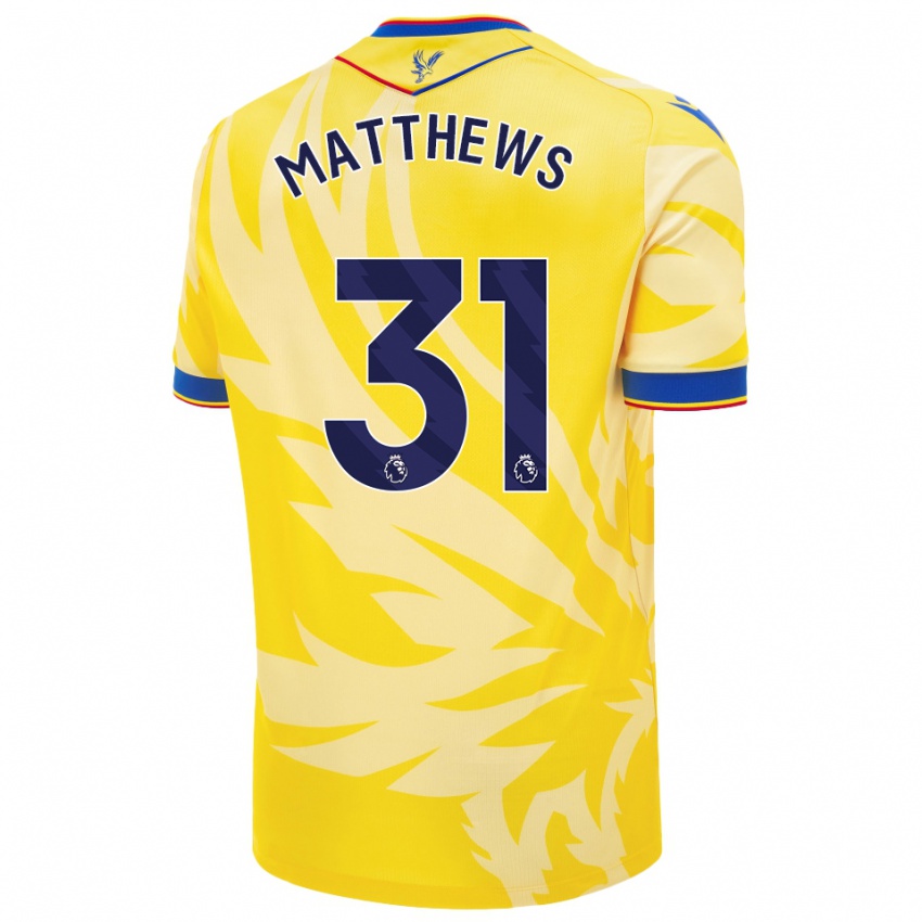 Enfant Maillot Remi Matthews #31 Jaune Tenues Extérieur 2024/25 T-Shirt Suisse