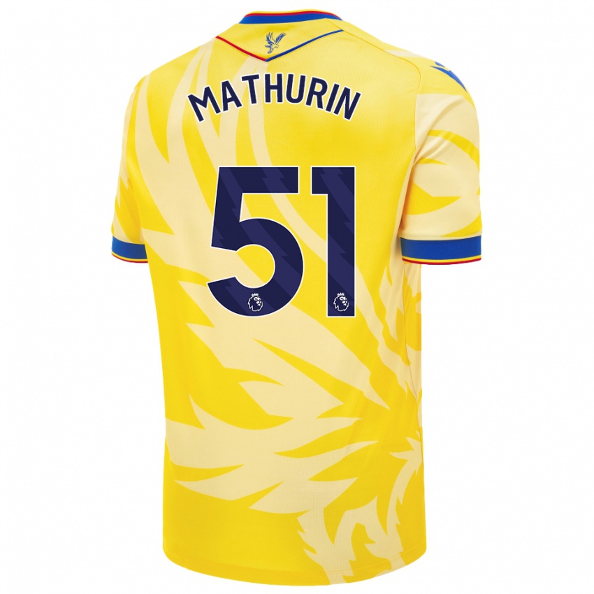 Enfant Maillot Roshaun Mathurin #51 Jaune Tenues Extérieur 2024/25 T-Shirt Suisse