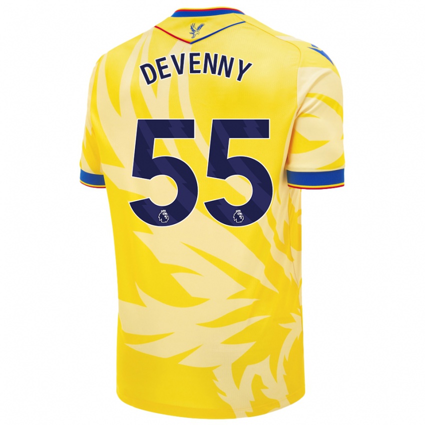 Enfant Maillot Justin Devenny #55 Jaune Tenues Extérieur 2024/25 T-Shirt Suisse