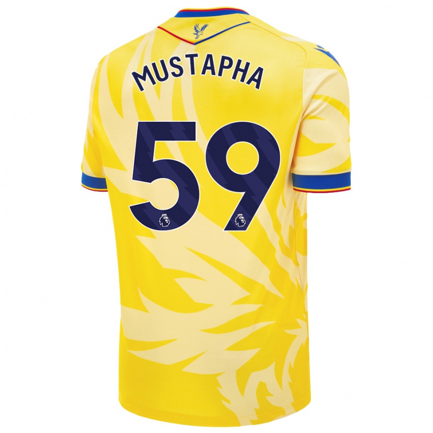 Enfant Maillot Hindolo Mustapha #59 Jaune Tenues Extérieur 2024/25 T-Shirt Suisse