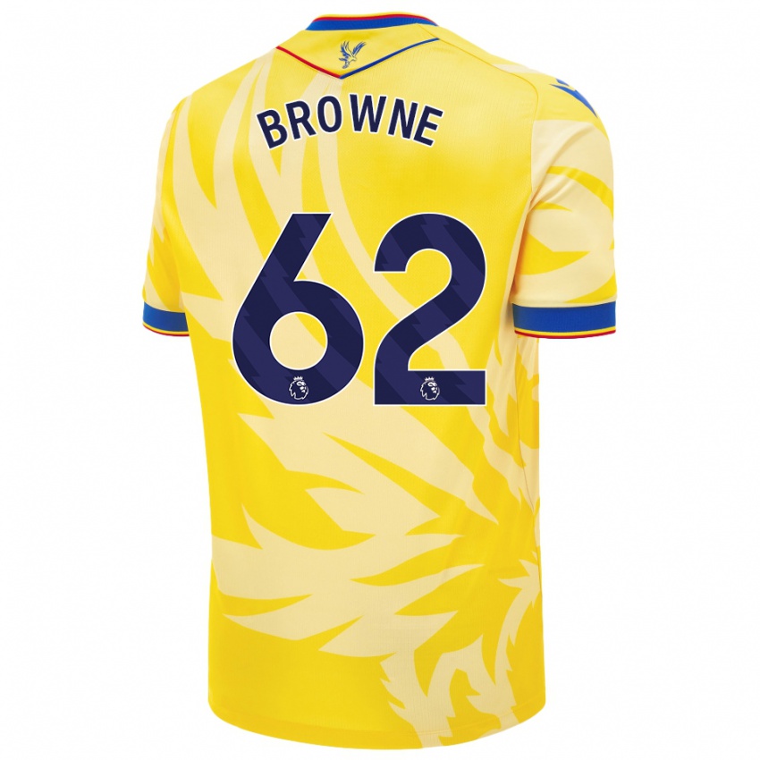 Enfant Maillot Luke Browne #62 Jaune Tenues Extérieur 2024/25 T-Shirt Suisse