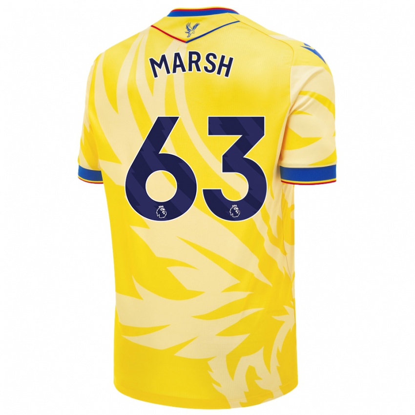 Enfant Maillot Zach Marsh #63 Jaune Tenues Extérieur 2024/25 T-Shirt Suisse