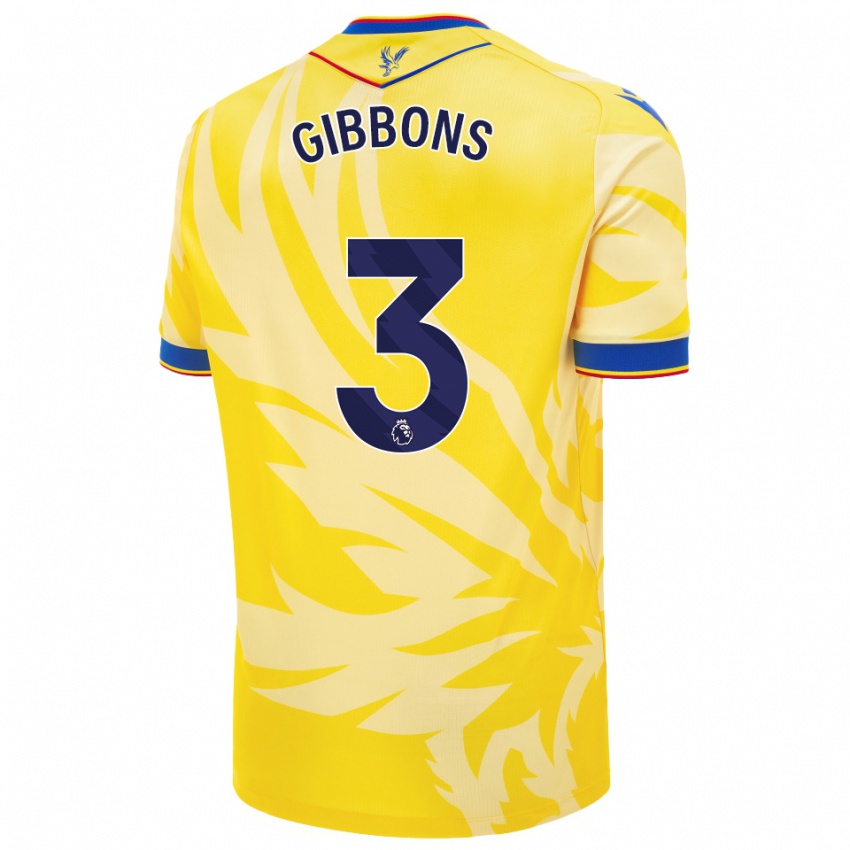 Enfant Maillot Felicity Gibbons #3 Jaune Tenues Extérieur 2024/25 T-Shirt Suisse