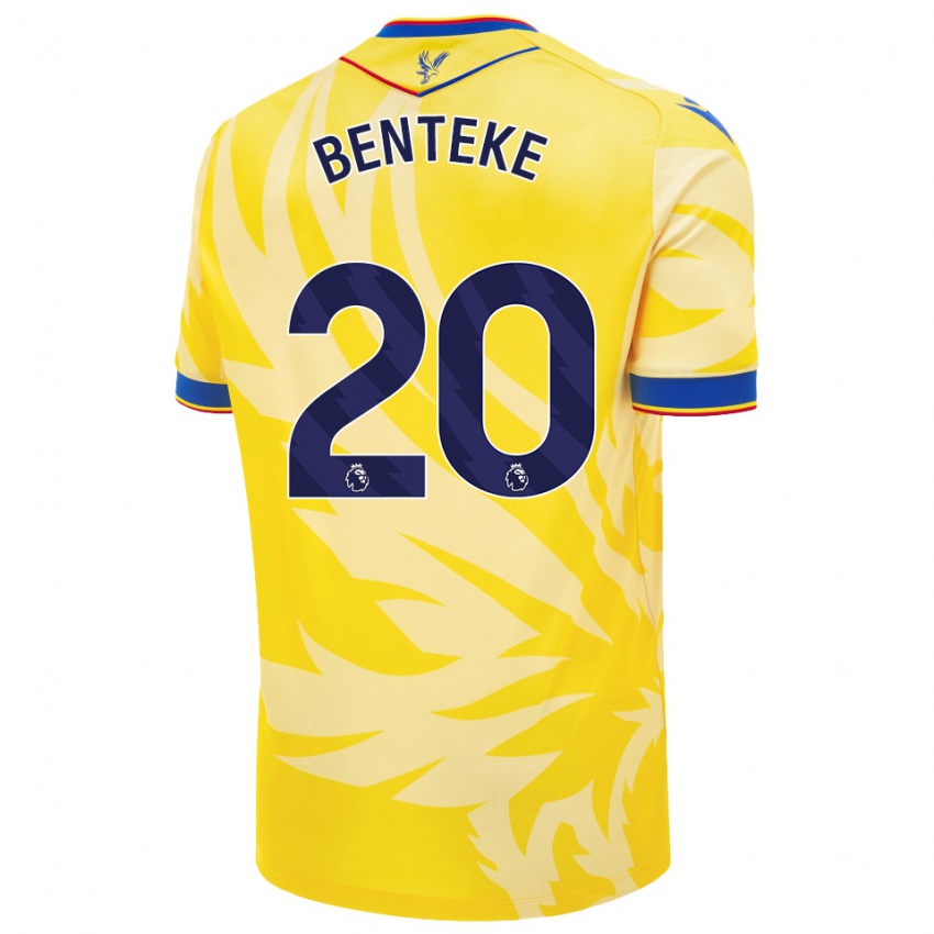 Kinder Christian Benteke #20 Gelb Auswärtstrikot Trikot 2024/25 T-Shirt Schweiz