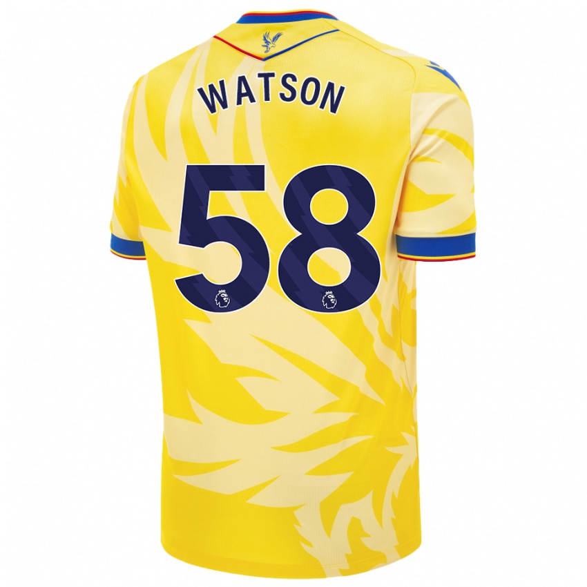 Kinder Noah Watson #58 Gelb Auswärtstrikot Trikot 2024/25 T-Shirt Schweiz