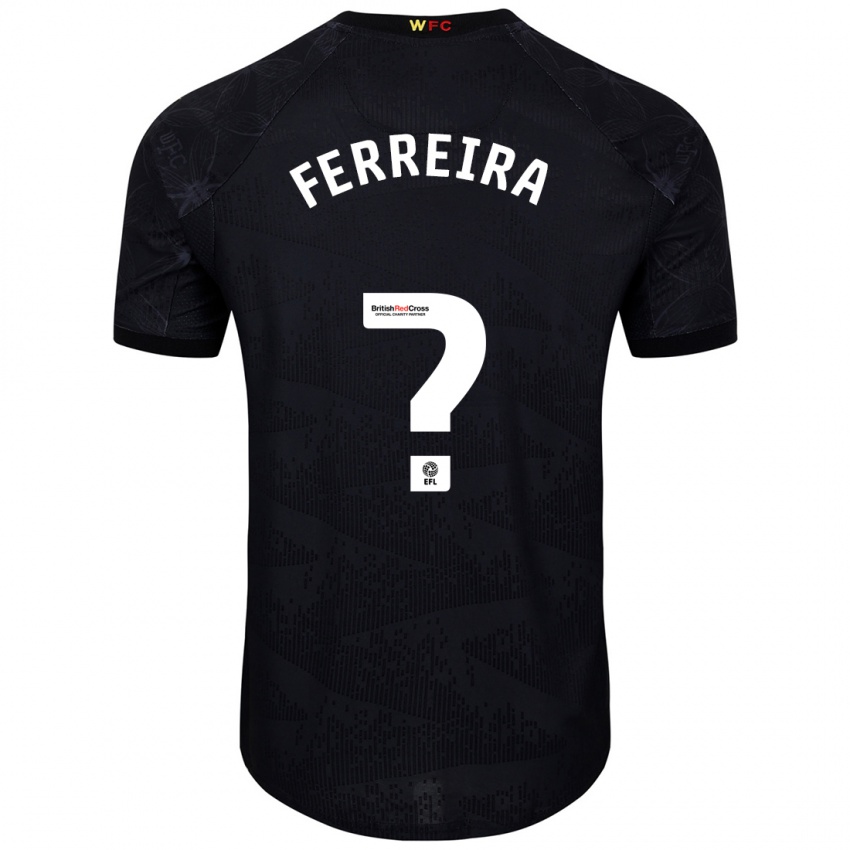 Kinder João Ferreira #0 Schwarz Weiß Auswärtstrikot Trikot 2024/25 T-Shirt Schweiz