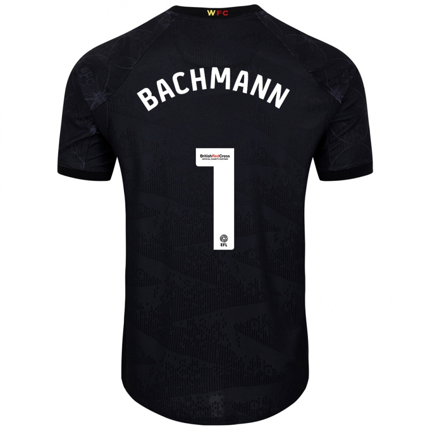 Kinder Daniel Bachmann #1 Schwarz Weiß Auswärtstrikot Trikot 2024/25 T-Shirt Schweiz