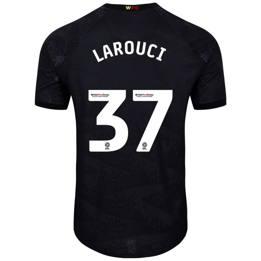 Kinder Yasser Larouci #37 Schwarz Weiß Auswärtstrikot Trikot 2024/25 T-Shirt Schweiz