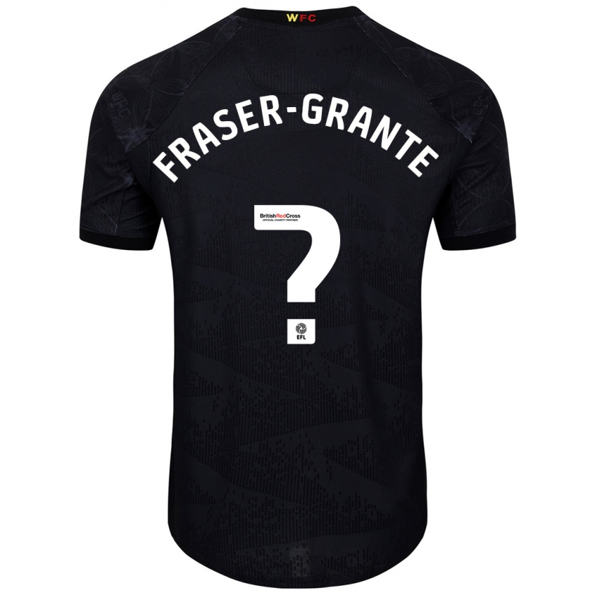 Kinder Zak Fraser-Grante #0 Schwarz Weiß Auswärtstrikot Trikot 2024/25 T-Shirt Schweiz