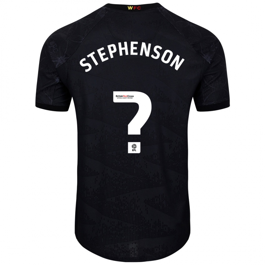 Kinder Ollie Stephenson #0 Schwarz Weiß Auswärtstrikot Trikot 2024/25 T-Shirt Schweiz