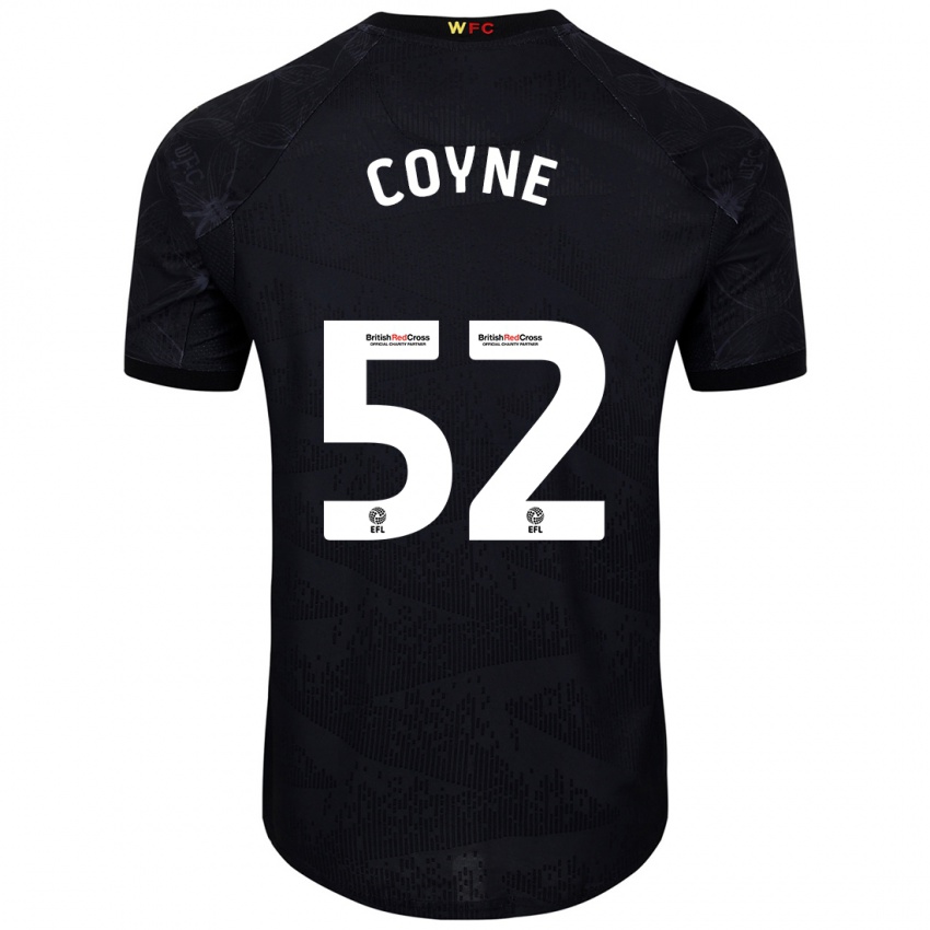 Kinder Aidan Coyne #52 Schwarz Weiß Auswärtstrikot Trikot 2024/25 T-Shirt Schweiz