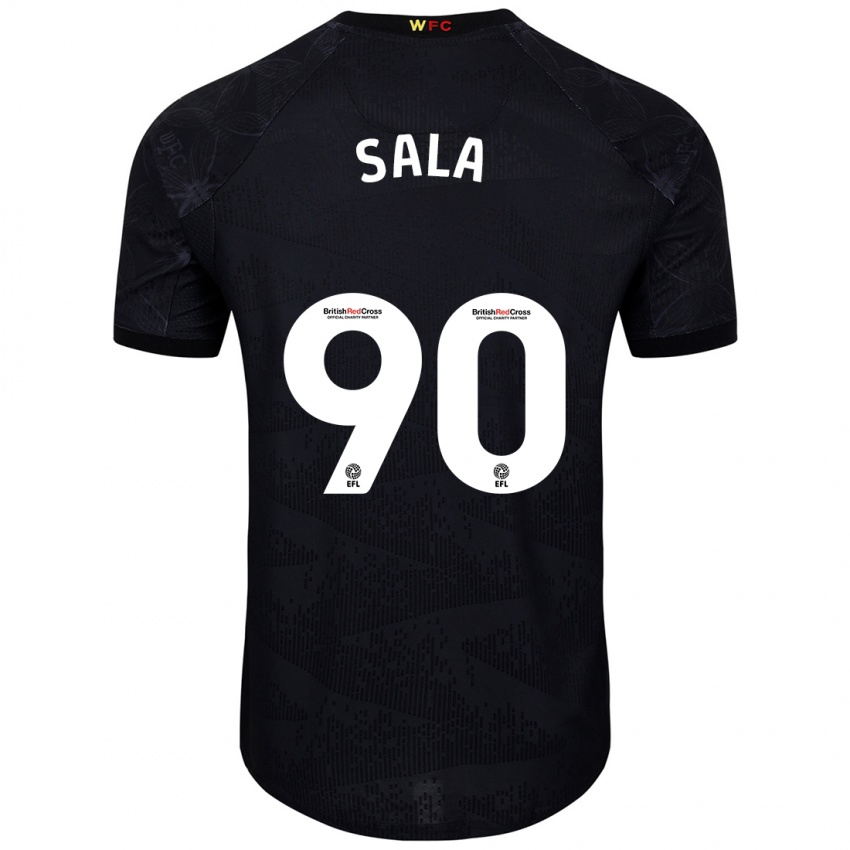 Kinder Joel Sala #90 Schwarz Weiß Auswärtstrikot Trikot 2024/25 T-Shirt Schweiz