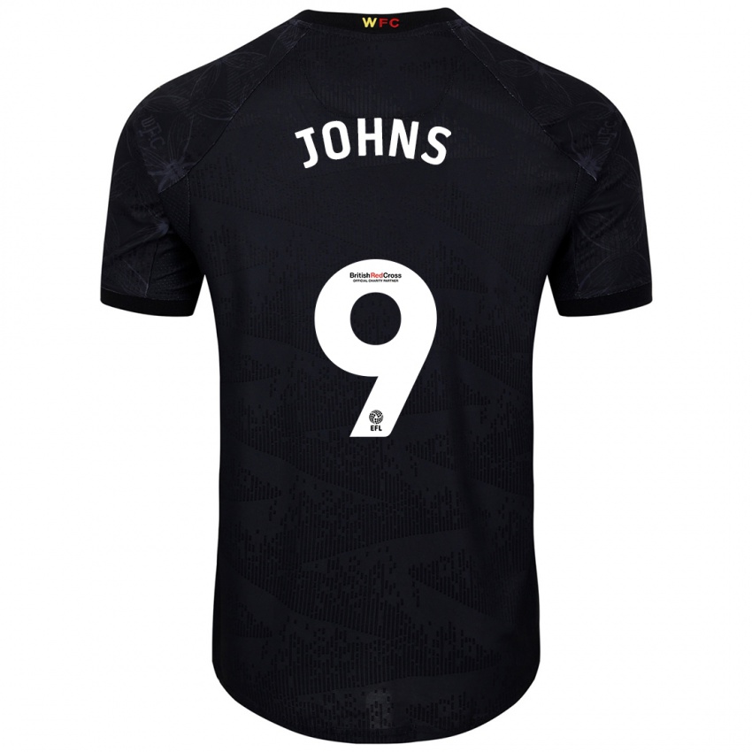 Kinder Carly Johns #9 Schwarz Weiß Auswärtstrikot Trikot 2024/25 T-Shirt Schweiz