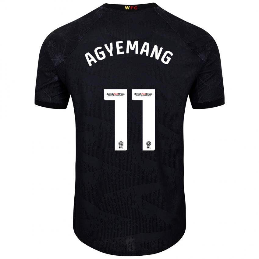 Kinder Michelle Agyemang #11 Schwarz Weiß Auswärtstrikot Trikot 2024/25 T-Shirt Schweiz