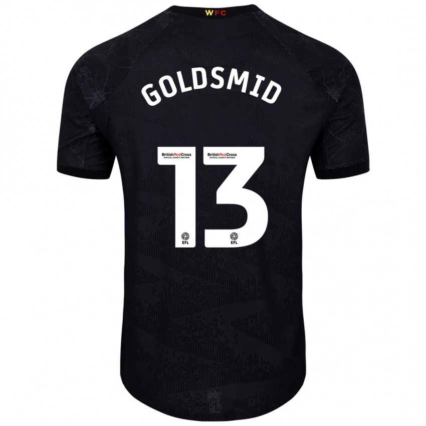 Kinder Jacqui Goldsmid #13 Schwarz Weiß Auswärtstrikot Trikot 2024/25 T-Shirt Schweiz