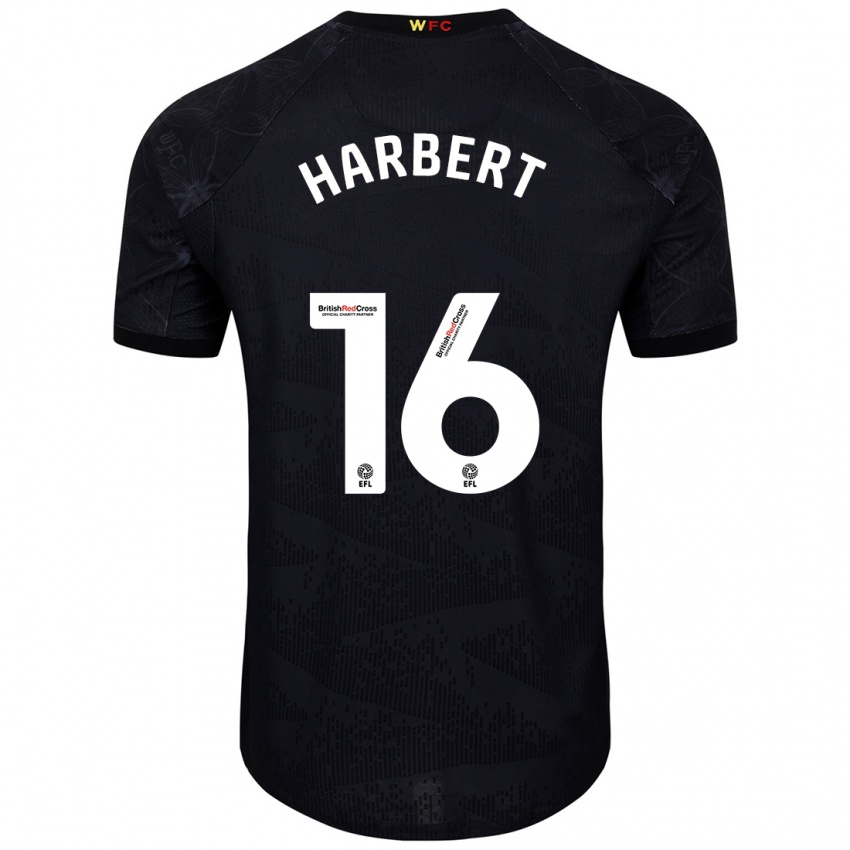 Kinder Laila Harbert #16 Schwarz Weiß Auswärtstrikot Trikot 2024/25 T-Shirt Schweiz