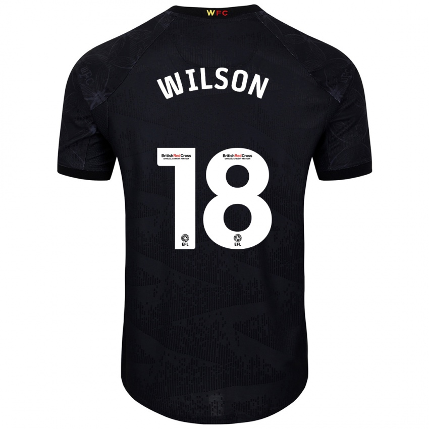 Kinder Poppy Wilson #18 Schwarz Weiß Auswärtstrikot Trikot 2024/25 T-Shirt Schweiz