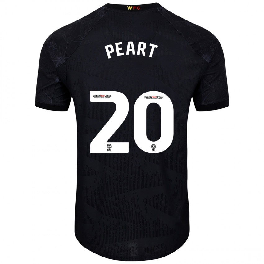 Kinder Kalani Peart #20 Schwarz Weiß Auswärtstrikot Trikot 2024/25 T-Shirt Schweiz