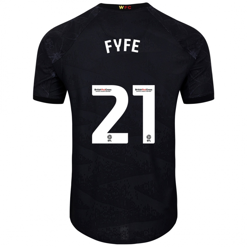 Kinder Flo Fyfe #21 Schwarz Weiß Auswärtstrikot Trikot 2024/25 T-Shirt Schweiz