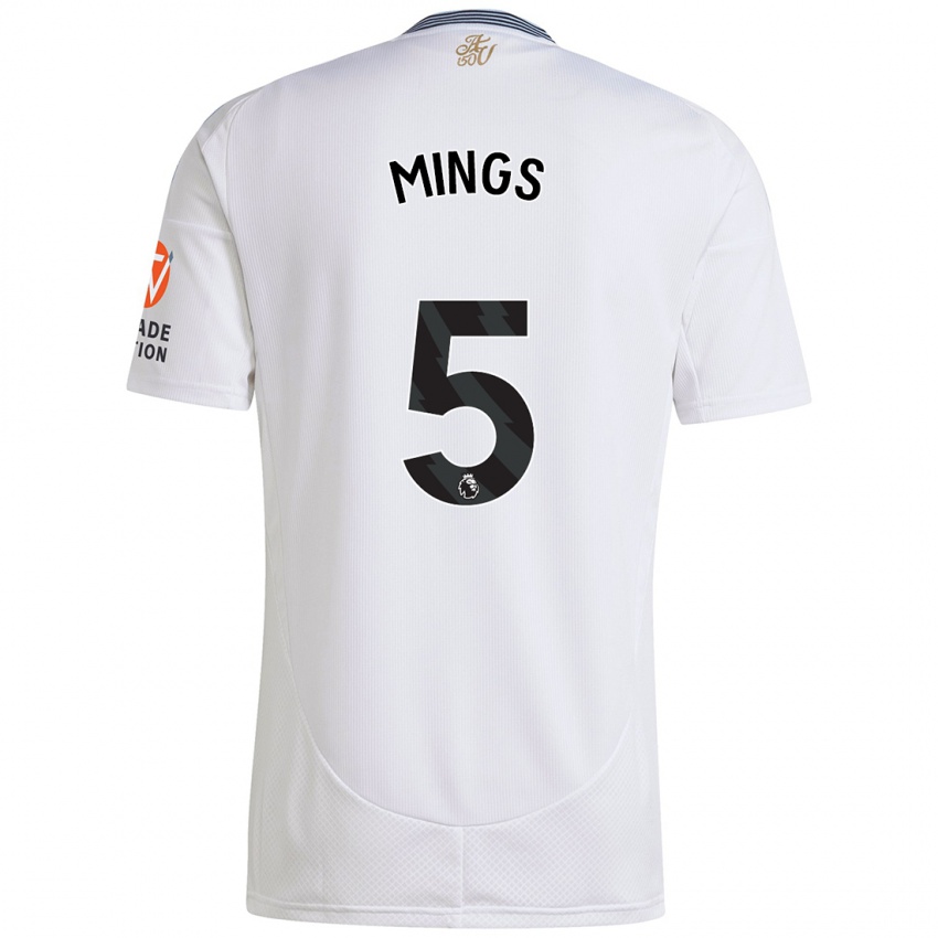 Kinder Tyrone Mings #5 Weiß Auswärtstrikot Trikot 2024/25 T-Shirt Schweiz