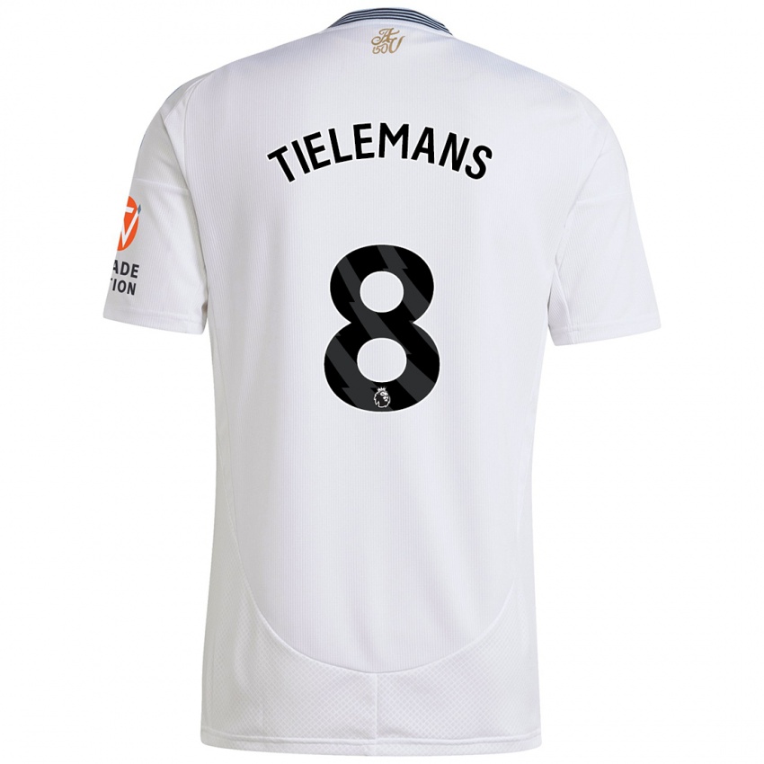 Kinder Youri Tielemans #8 Weiß Auswärtstrikot Trikot 2024/25 T-Shirt Schweiz