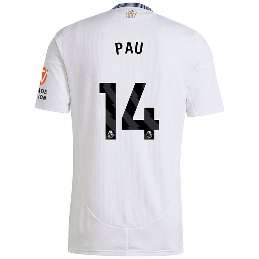 Enfant Maillot Pau Torres #14 Blanc Tenues Extérieur 2024/25 T-Shirt Suisse