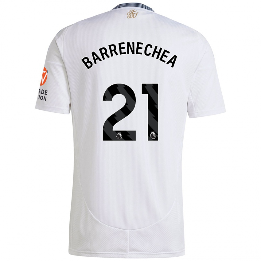 Enfant Maillot Enzo Barrenechea #21 Blanc Tenues Extérieur 2024/25 T-Shirt Suisse