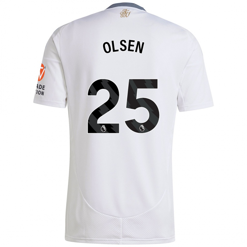 Kinder Robin Olsen #25 Weiß Auswärtstrikot Trikot 2024/25 T-Shirt Schweiz