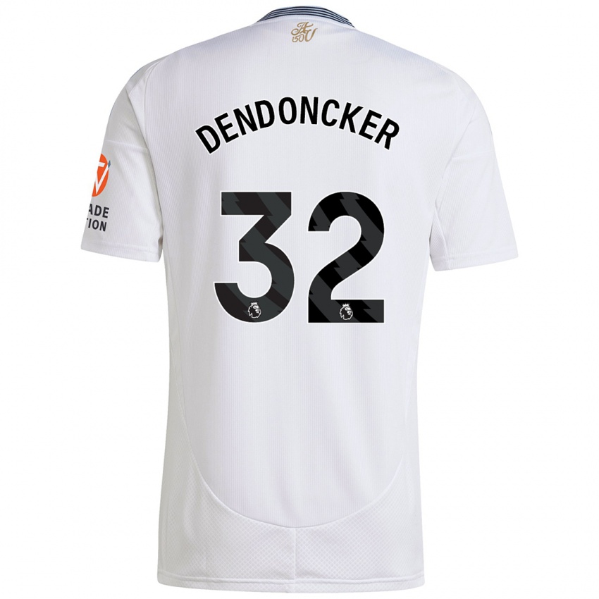 Enfant Maillot Leander Dendoncker #32 Blanc Tenues Extérieur 2024/25 T-Shirt Suisse