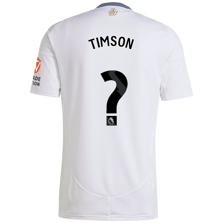 Enfant Maillot Nile Timson #0 Blanc Tenues Extérieur 2024/25 T-Shirt Suisse