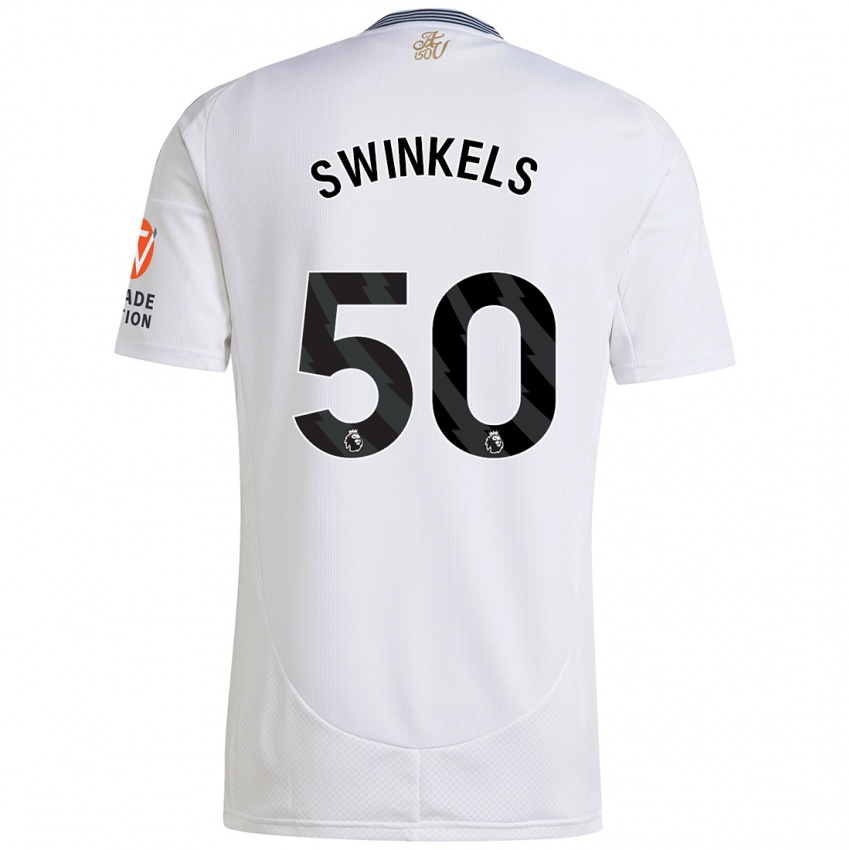 Enfant Maillot Sil Swinkels #50 Blanc Tenues Extérieur 2024/25 T-Shirt Suisse