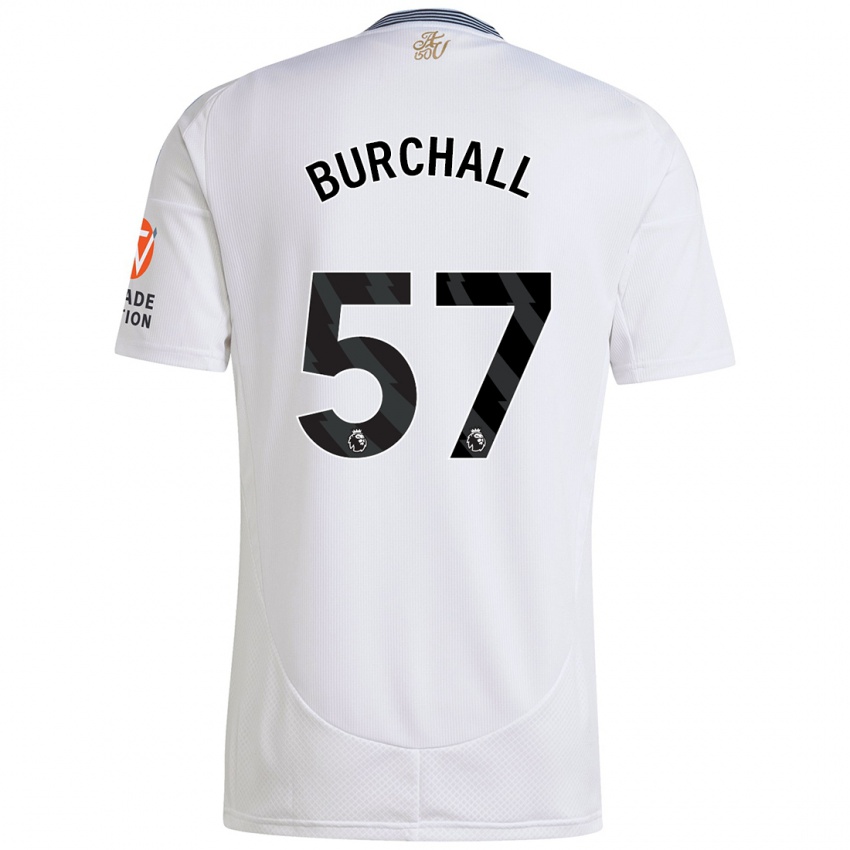 Enfant Maillot Ajani Burchall #57 Blanc Tenues Extérieur 2024/25 T-Shirt Suisse