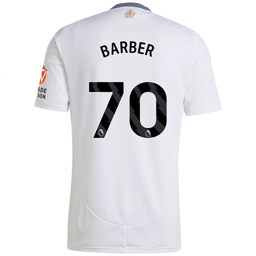 Enfant Maillot Jayden Barber #70 Blanc Tenues Extérieur 2024/25 T-Shirt Suisse