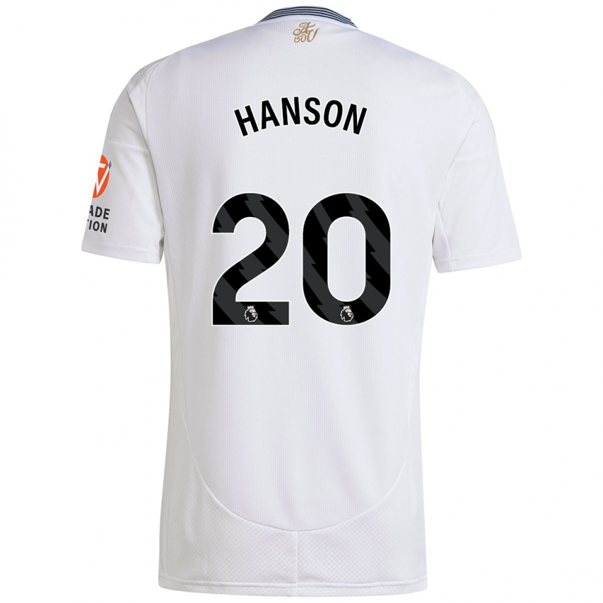 Enfant Maillot Kirsty Hanson #20 Blanc Tenues Extérieur 2024/25 T-Shirt Suisse