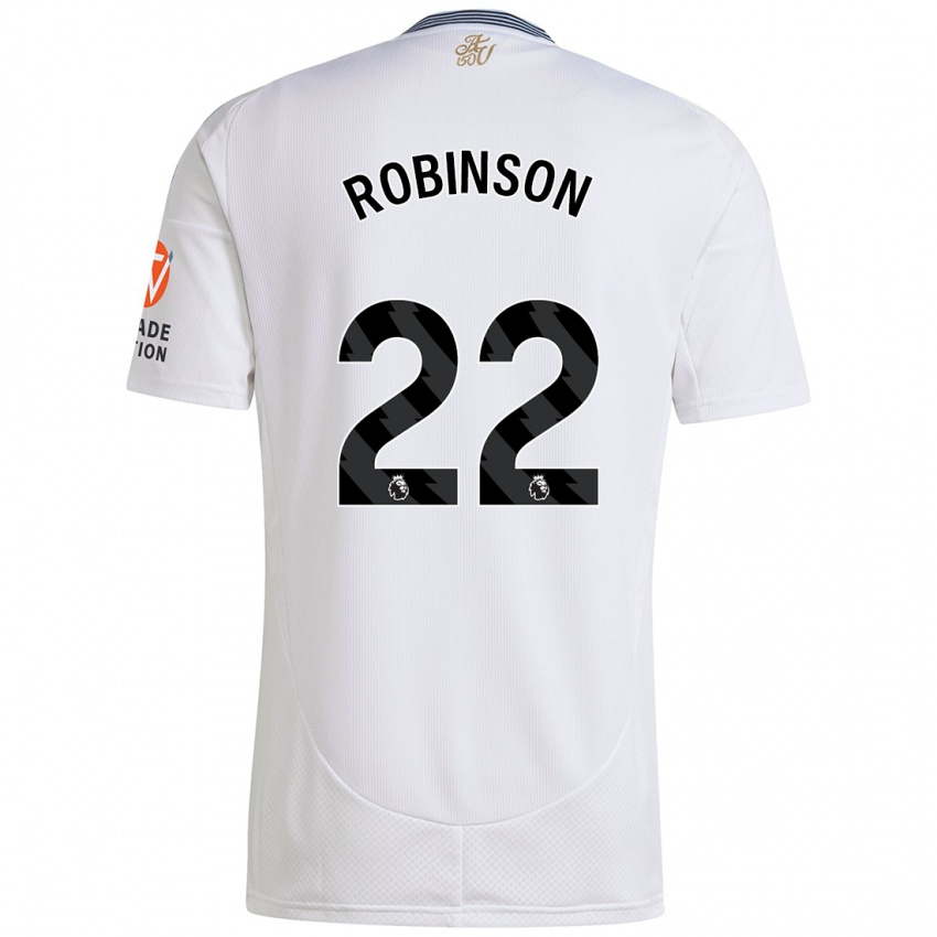 Enfant Maillot Katie Robinson #22 Blanc Tenues Extérieur 2024/25 T-Shirt Suisse