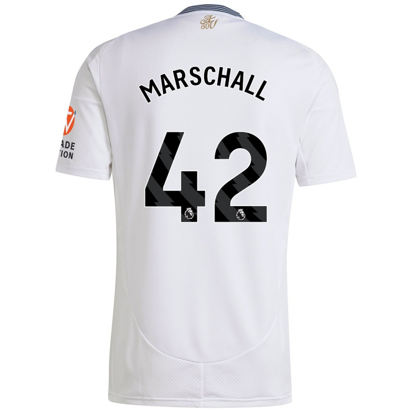 Enfant Maillot Filip Marschall #42 Blanc Tenues Extérieur 2024/25 T-Shirt Suisse