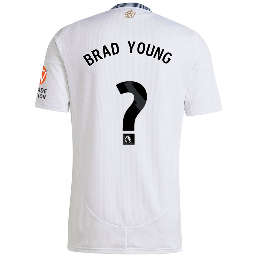 Enfant Maillot Brad Young #0 Blanc Tenues Extérieur 2024/25 T-Shirt Suisse