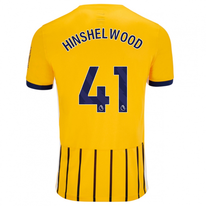 Kinder Jack Hinshelwood #41 Gold Blau Nadelstreifen Auswärtstrikot Trikot 2024/25 T-Shirt Schweiz