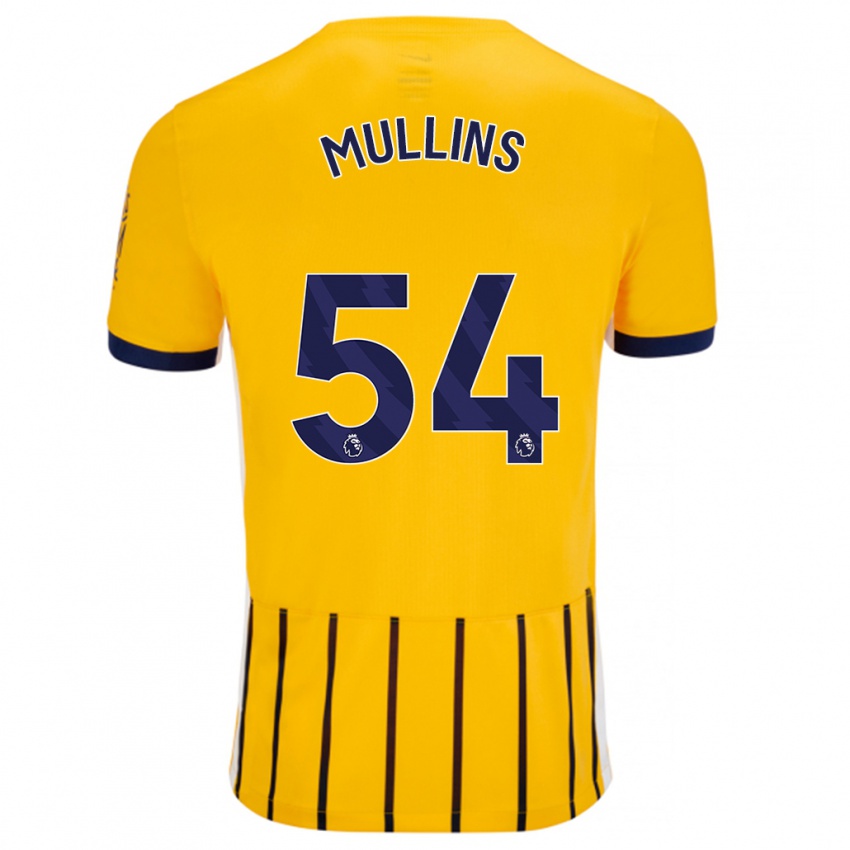 Enfant Maillot Jamie Mullins #54 Doré Bleu À Fines Rayures Tenues Extérieur 2024/25 T-Shirt Suisse