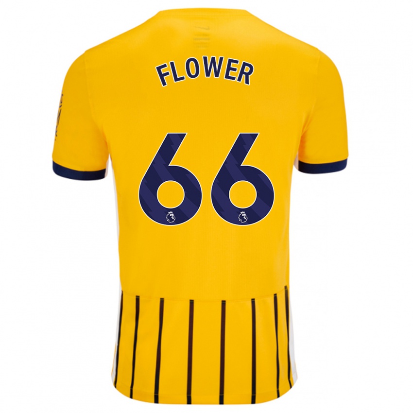 Kinder Louis Flower #66 Gold Blau Nadelstreifen Auswärtstrikot Trikot 2024/25 T-Shirt Schweiz