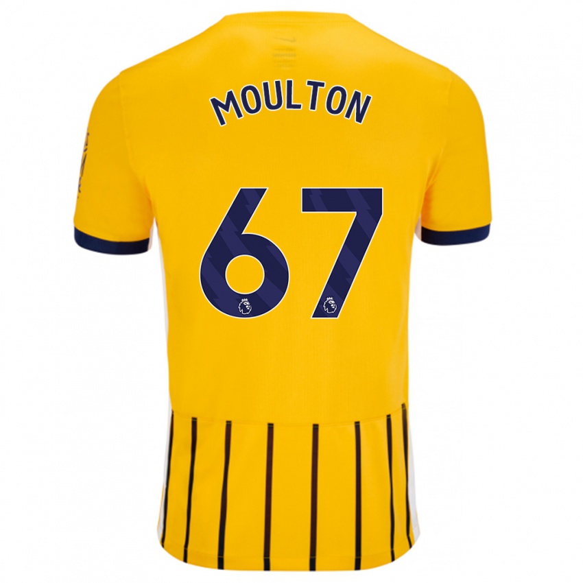 Kinder Remeiro Moulton #67 Gold Blau Nadelstreifen Auswärtstrikot Trikot 2024/25 T-Shirt Schweiz