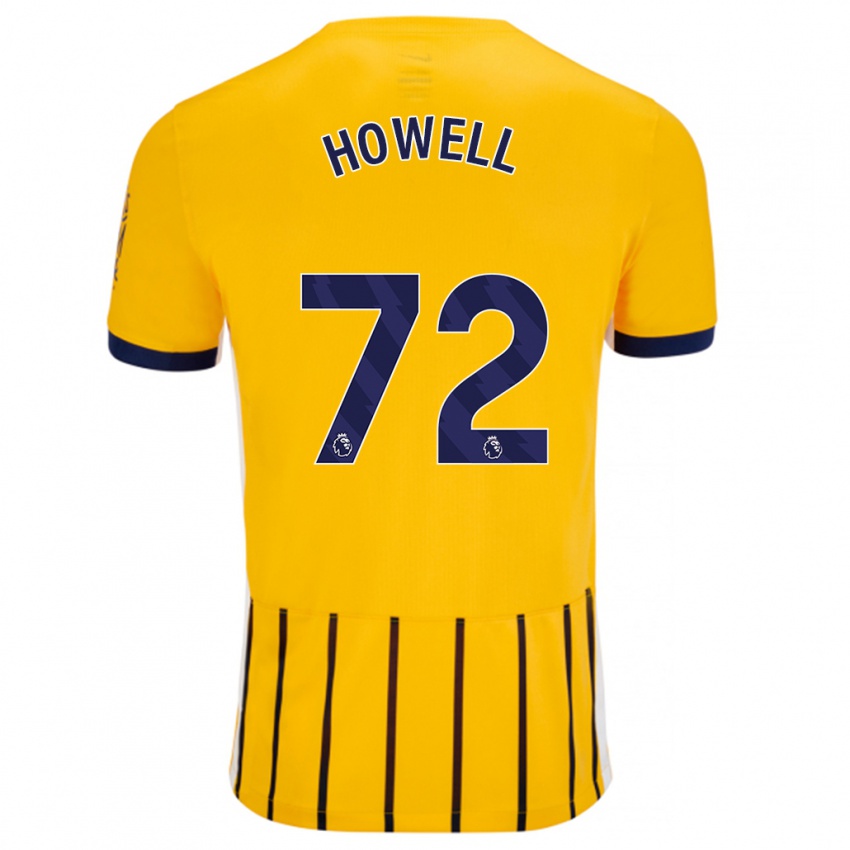 Kinder Harry Howell #72 Gold Blau Nadelstreifen Auswärtstrikot Trikot 2024/25 T-Shirt Schweiz