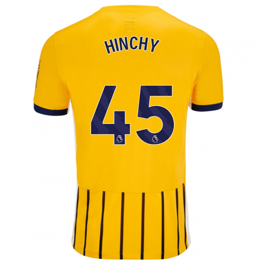 Kinder Jack Hinchy #45 Gold Blau Nadelstreifen Auswärtstrikot Trikot 2024/25 T-Shirt Schweiz