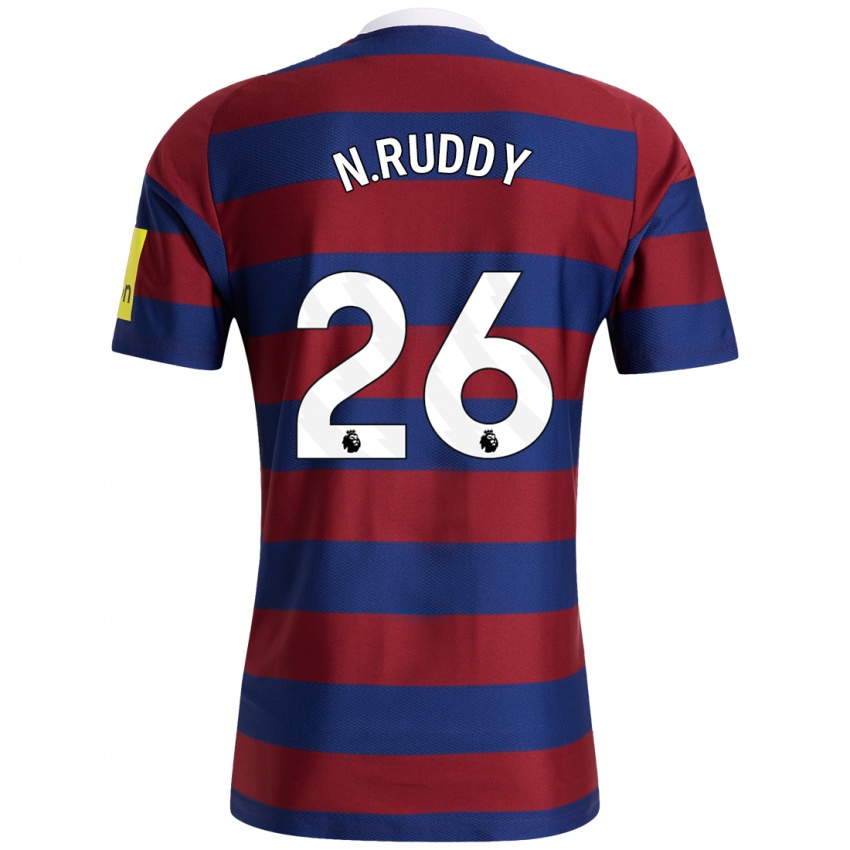 Kinder John Ruddy #26 Burgunderrot Marineblau Auswärtstrikot Trikot 2024/25 T-Shirt Schweiz