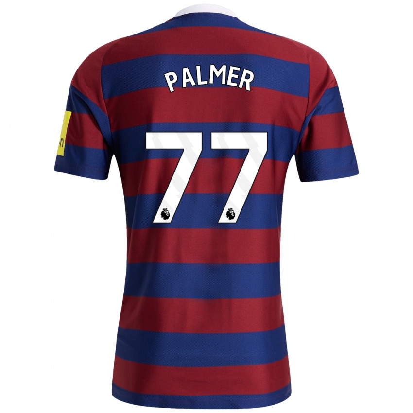 Kinder Darren Palmer #77 Burgunderrot Marineblau Auswärtstrikot Trikot 2024/25 T-Shirt Schweiz