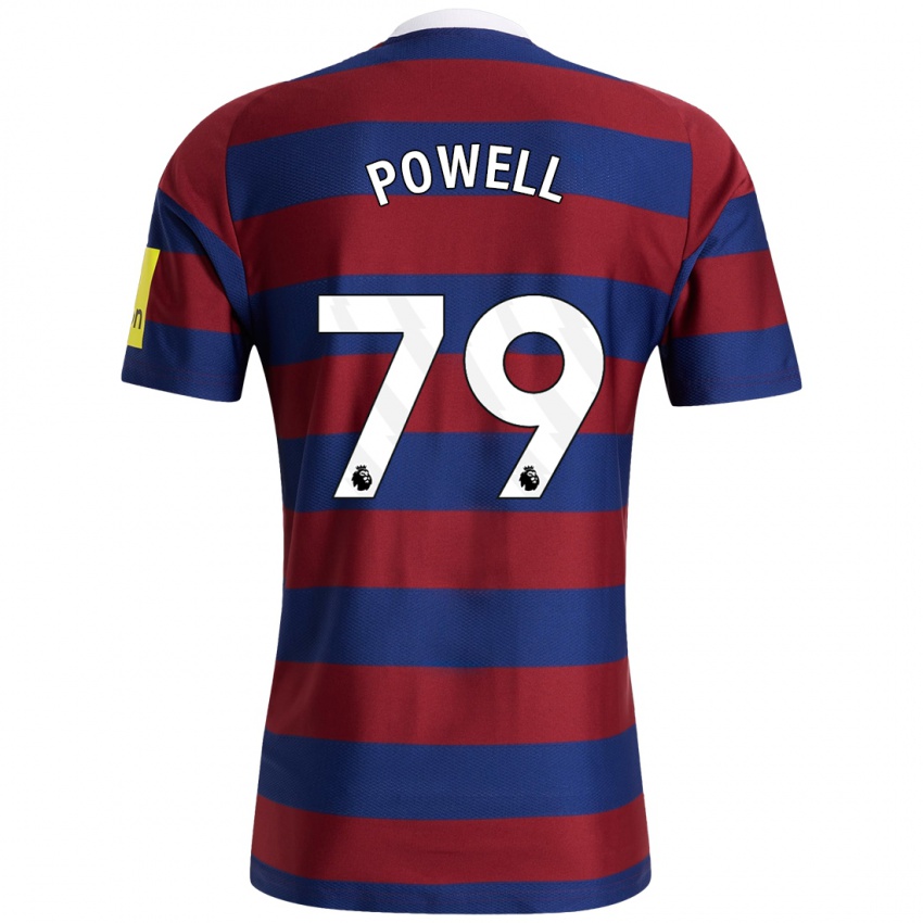 Kinder Rory Powell #79 Burgunderrot Marineblau Auswärtstrikot Trikot 2024/25 T-Shirt Schweiz