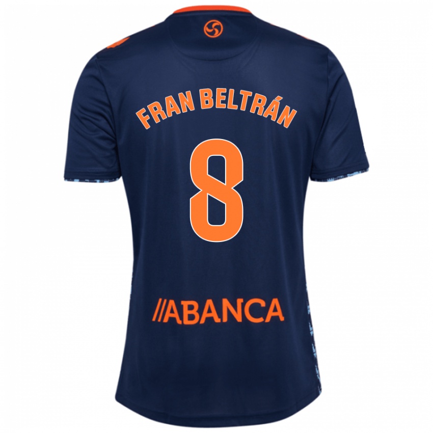 Enfant Maillot Fran Beltrán #8 Bleu Marine Tenues Extérieur 2024/25 T-Shirt Suisse