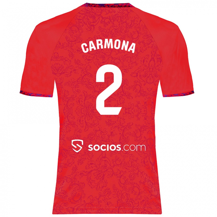 Kinder José Ángel Carmona #2 Rot Auswärtstrikot Trikot 2024/25 T-Shirt Schweiz