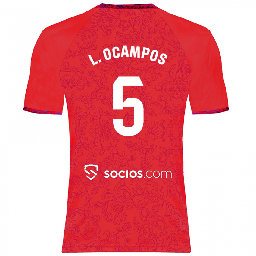 Kinder Lucas Ocampos #5 Rot Auswärtstrikot Trikot 2024/25 T-Shirt Schweiz