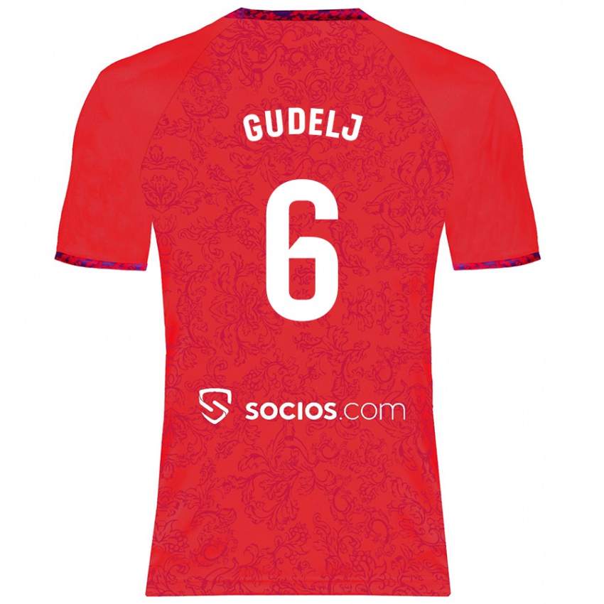 Kinder Nemanja Gudelj #6 Rot Auswärtstrikot Trikot 2024/25 T-Shirt Schweiz